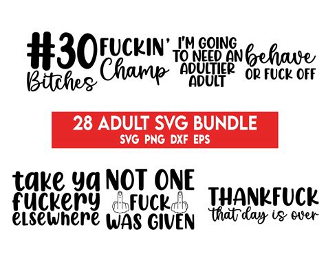 Adult Svg Bundle Adults Svg Rude Svg Crafting Bundle Adult Quotes