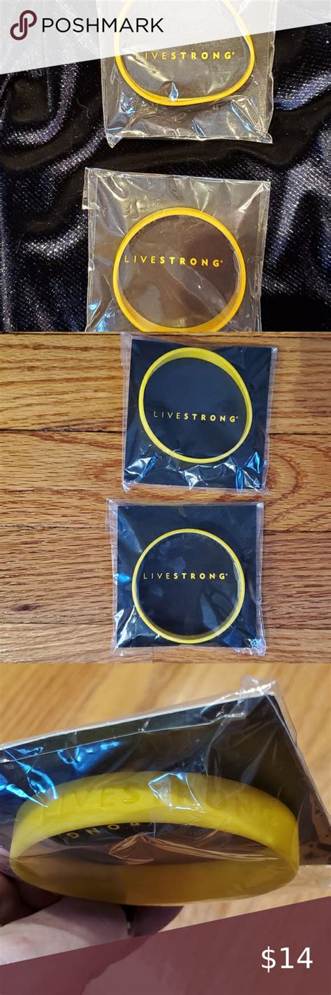 LIVESTRONG Original bracelet. Lance Armstrong, from 2004 new/unopened.set of 2 | Rubber ...