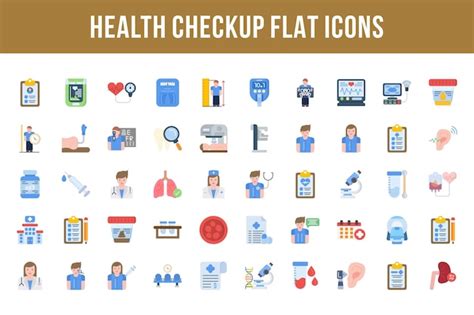 Premium Vector Health Checkup Flat Multicolor Icons