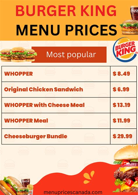 Burger King Menu Prices In Canada Updated June