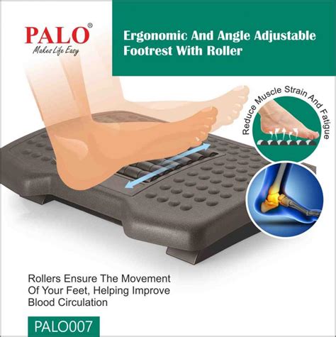 Palo Ergonomic Angle Footrest With Roller Products Palo Health