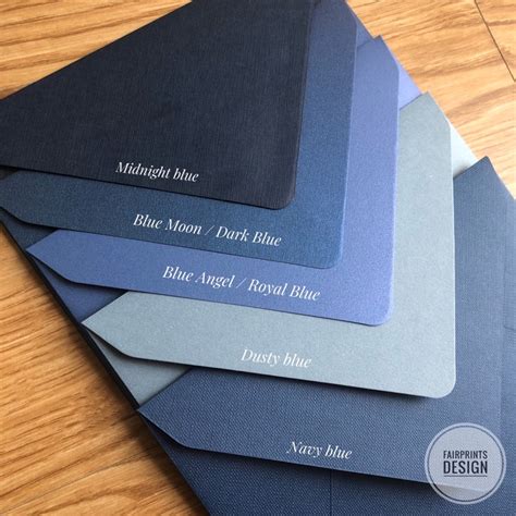 10pcs Envelope Wedding Envelope Midnight Blue Dark Blue Royal