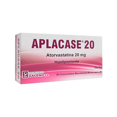 Aplacase Atorvastatina 20 Mg Caja De 30 Comprimidos Recubiertos