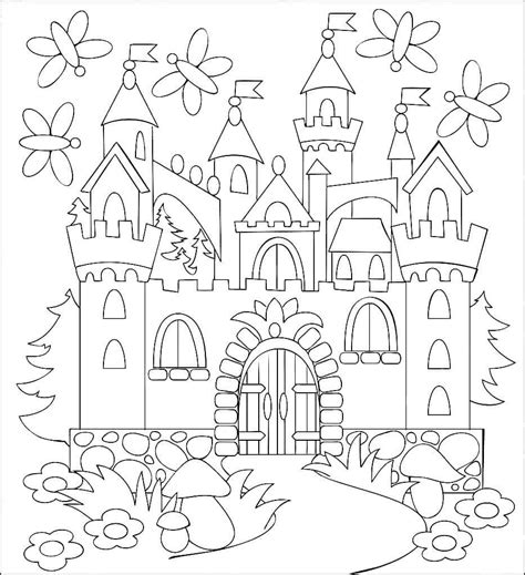 Castillo De Dibujos Animados Para Colorear Imprimir E Dibujar Sexiz Pix