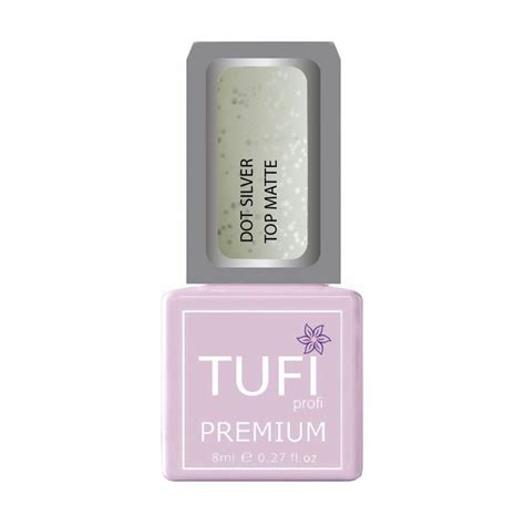 Матовый топ для гель лака Tufi Profi Dot Silver Top Matte с мелкой