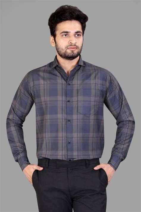 Buy GETCHI Cotton Blend Checks Print Full Sleeve Regular Fit Casual