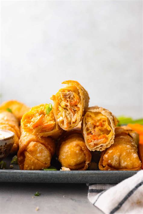 Buffalo Chicken Egg Rolls With Air Fryer Instructions The Recipe Critic