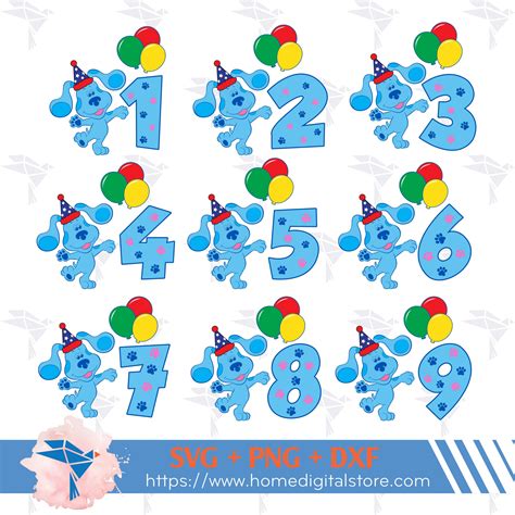 Blue's Clues Birthday Clipart, PNG Cut Files For Cricut, 40% OFF