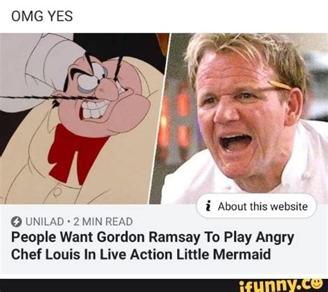 Gordon Ramsay as Angry Chef Louis in Live Action Little Mermaid