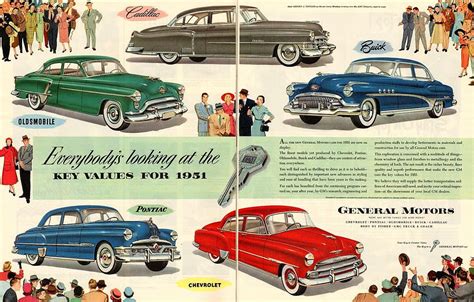 Vintage 1951 Advert General Motors Car GM Digital Art by Georgia Clare ...