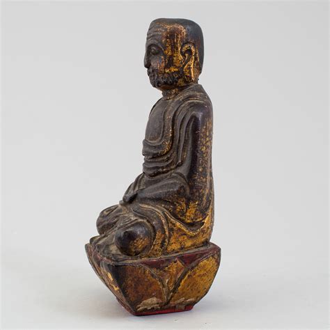 A Wooden Japanese Sculpture Of A Deity 19th Century Bukowskis