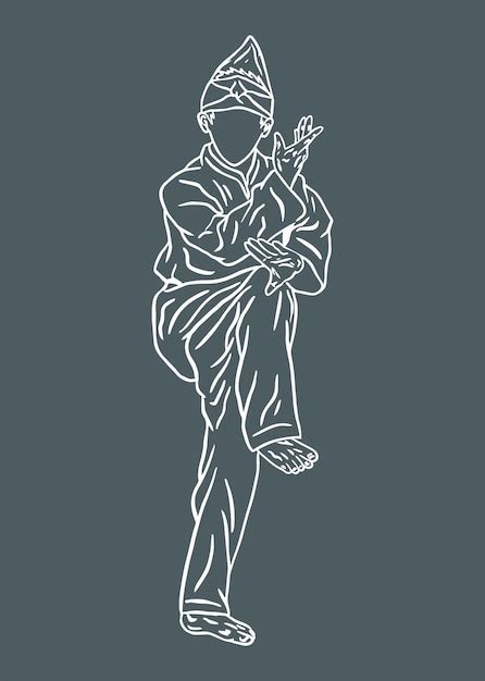 Premium Vector Illustration Of Pencak Silat Fighter Vector