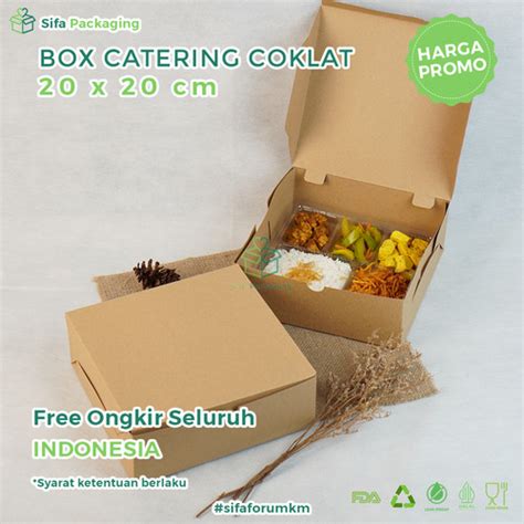 Jual Dus Nasi X Kraft Bahan Gsm Kotak Nasi Katering Paper Lunch