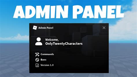 How To Make An Admin Panel In Roblox Youtube