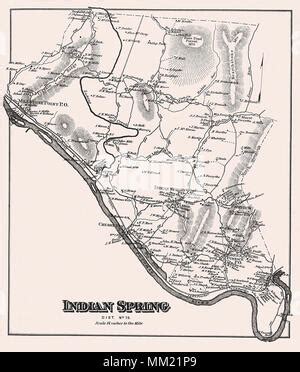 Map of Hancock, Maryland. 1877 Stock Photo - Alamy