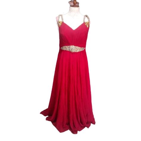 Red Large To Extra Large Evening Gown Wedding Mother S Dress Sponsor