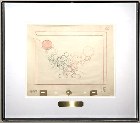 Original Walt Disney Storyboard Layout Drawing featuring Minnie Mouse ...