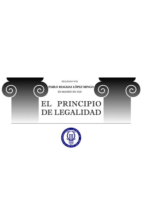 El Principio De Legalidad En El Derecho Penal Origen Significado Y Consecuencias Índice 1