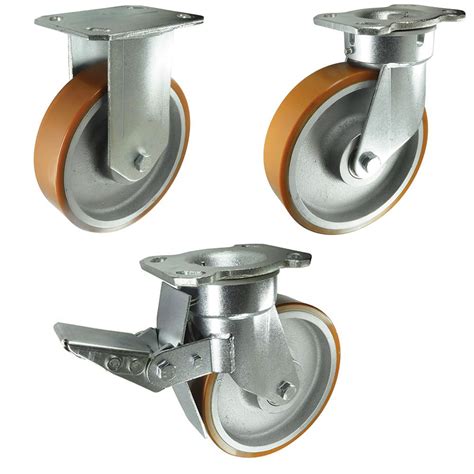 G32 Extra Heavy Duty Polyurethane Castors 100mm 125mm 150mm 200mm