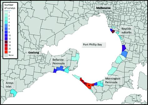 map  affected area illustrating  number  property surveys