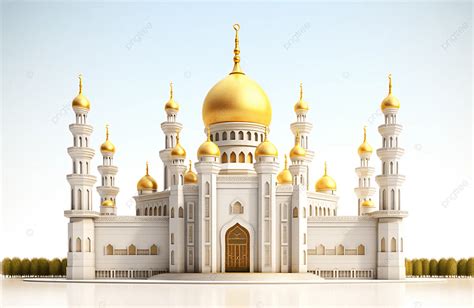 Architecture Building Tower Mosque Gold Dome Background Mosque Gold