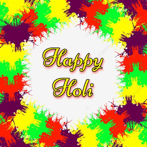 Holi Colour White Transparent Happy Holi Colourful Indian Festival