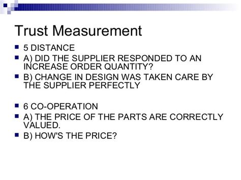 Trust Measurement