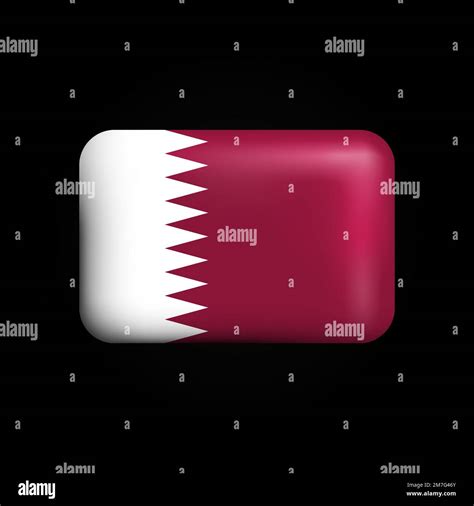 Qatar Flag D Icon National Flag Of Qatar Vector Illustration Stock