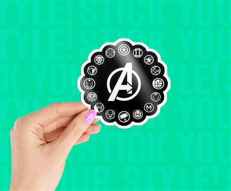 Avengers Assemble logo sticker – Stickkar.in