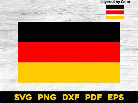 Germany National Country Flag Svg Png Dxf Pdf Eps Layered By Etsy