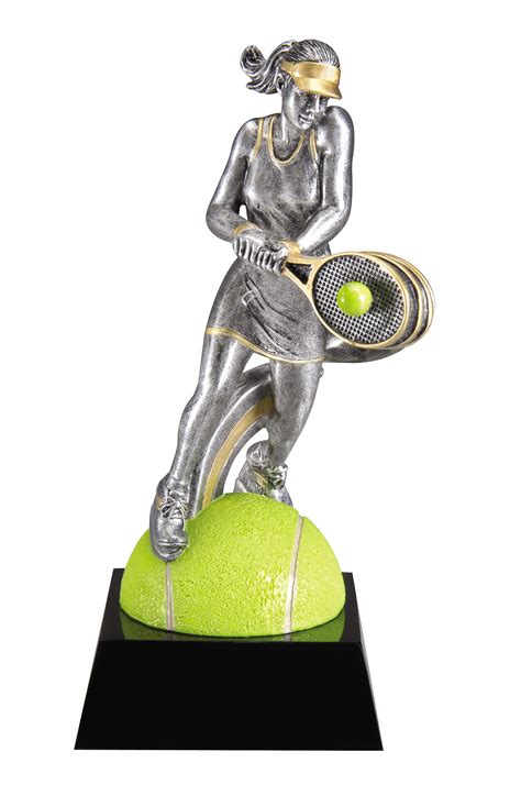 7" T Resin Male or Female Tennis Trophy. Includes Engraved Plate - Best Trophies and Awards