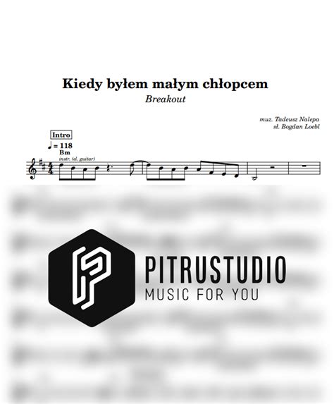 Kiedy byłem małym chłopcem Breakout PITRUSTUDIO