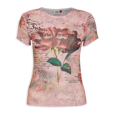 Rose Print T Shirt 3135124 Outback Red