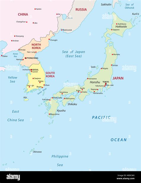 Map Of Japan Korea