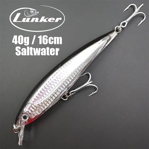 Lunker Floating Big Minnow G Cm Saltwater Trolling Fishing Hard