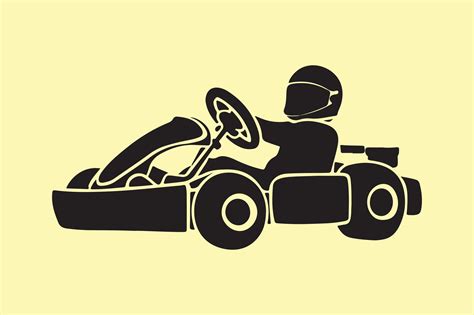 go kart silhouette 47229643 Vector Art at Vecteezy