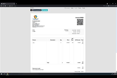 Arabic Invoice Full Arab Invoicing Software Online