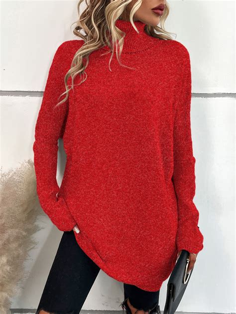 Maglione Dolcevita Con Manica A Pipistrello