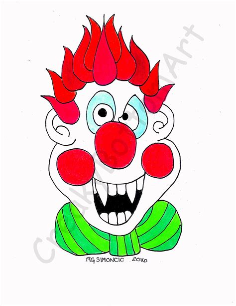 Happy Clown Drawing | Free download on ClipArtMag