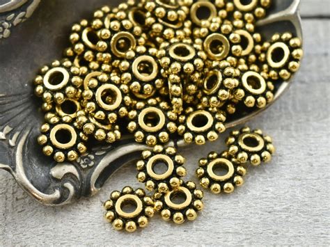 Mm Antique Gold Daisy Spacer Beads Choose Your Quantity Michaels