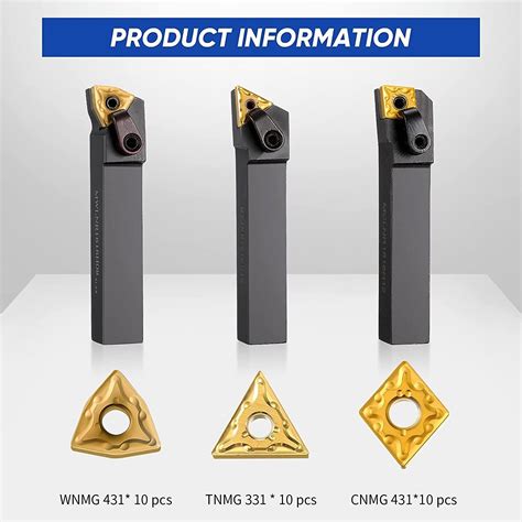 5 8 36PCS Indexable Carbide Lathe Turning Tool MWLNR Insert Holder Bit