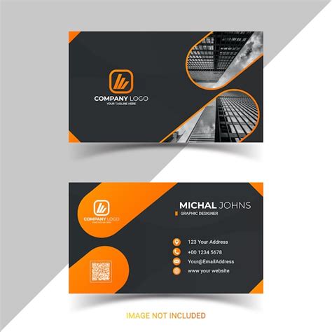 Premium Vector Modern Yellow And Black Business Card Template