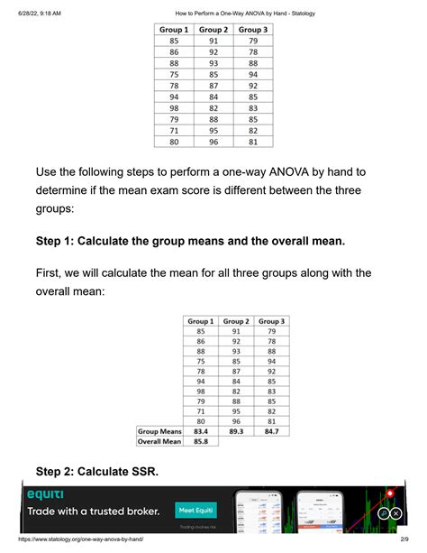 SOLUTION How To Perform A One Way Anova By Hand Statology Studypool