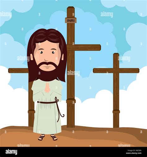 Jesus Christ Mount Calvary Design Stock Vector Image And Art Alamy