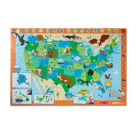 Melissa Doug National Parks U S A Map Floor Puzzle 45 Jumbo And