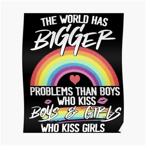 Rainbow Lgbt The World Has Bigger Problems Gay Pride Shirt Poster By Teddee Redbubble