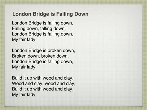 London Bridge Is Falling Down Lyrics