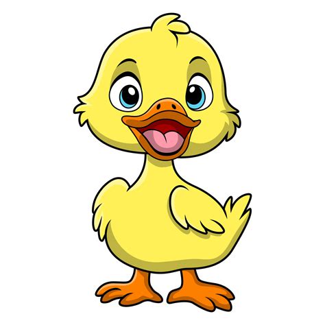 Cute little duck cartoon on white background 29925472 Vector Art at ...