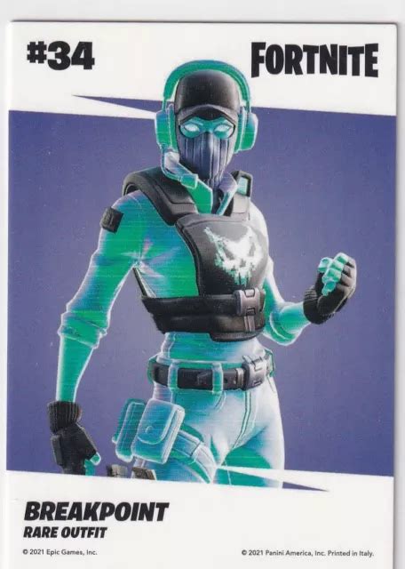 Panini Fortnite Mappa Serie Italy Stampa Breakpoint Holo Eur