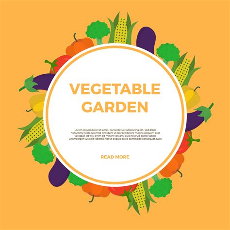 Flat Vegetable Garden Vector Illustration 202060 Vector Art at Vecteezy